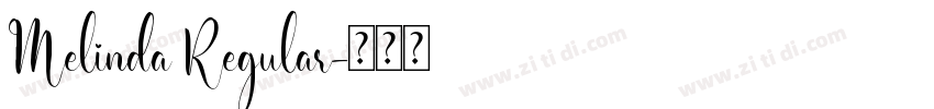Melinda Regular字体转换